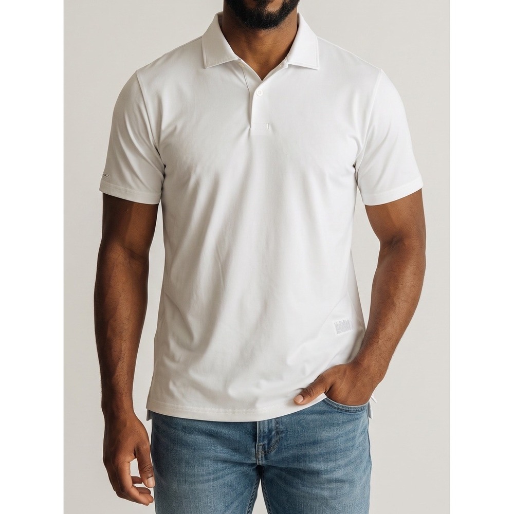 RLX RALPH LAUREN Golf Polo Mens M White Performance Wicking Stretch NEW Tags